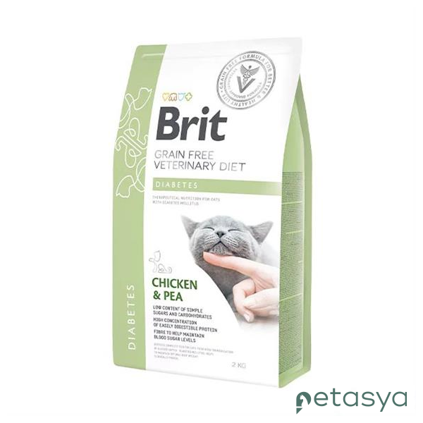 Brit Veterinary Diet Diabetes  Diyabet Hastalığı olan Kediler için Tahılsız Kedi Maması 2 Kg