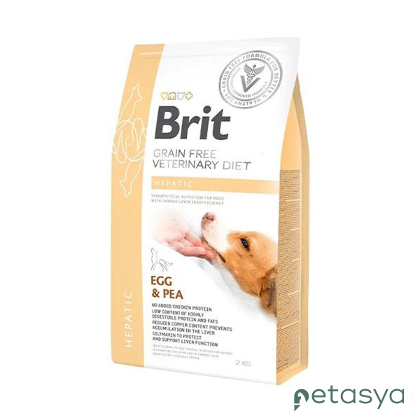Brit Veterinary Diet Hepatic   Karaciğer Yetmezliği olan Köpekler için Tahılsız Köpek Maması 2 Kg