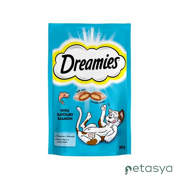 Dreamies İç Dolgulu Somonlu  Kedi Ödül Bisküvisi 60gr