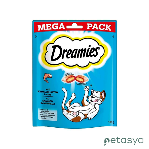 Dreamies Mega Pack İç Dolgulu Somonlu  Kedi Ödül Bisküvisi 180gr