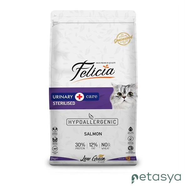 Felicia Hypo-Allergenic Üriner Sağlığı için Somonl  Düşük Tahıllı Kısırlaştırılmış Kedi Maması 2kg