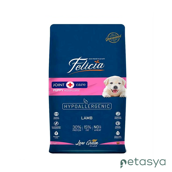 Felicia HypoAllergenic Kuzulu Büyük Irk  Düşük Tahıllı Yavru Köpek Maması 15kg