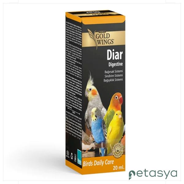 Gold Wings Diar Kuşlar için  Sindirim Sistemi Destekleyici 20ml