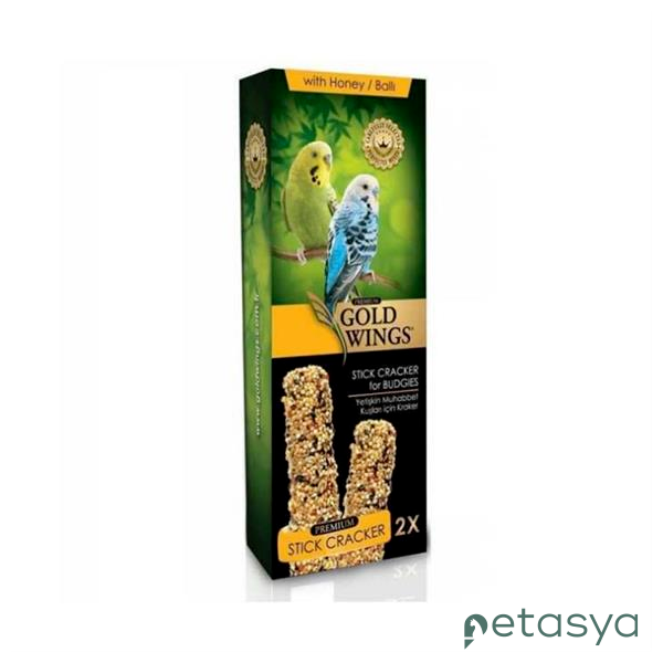 Gold Wings Premium Ballı  Yetişkin Muhabbet Kuşu Krakeri (2li)