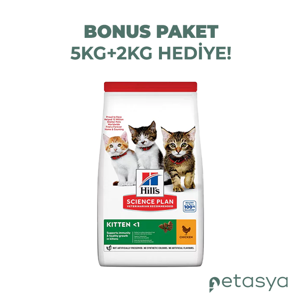 Hills Kitten Tavuklu  Yavru Kedi Maması 5kg + 2kg HEDİYE!