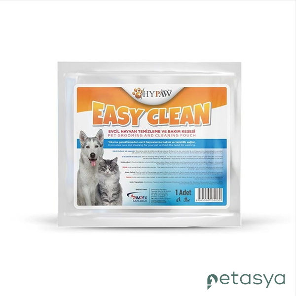 HYPAW Clean Wipes Kedi ve Köpekler için  Temizleme ve Bakım Kesesi 23x15 cm