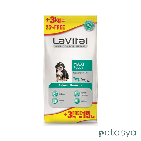 LaVital Somonlu Büyük Irk  Yavru Köpek Maması 12+3  Kg
