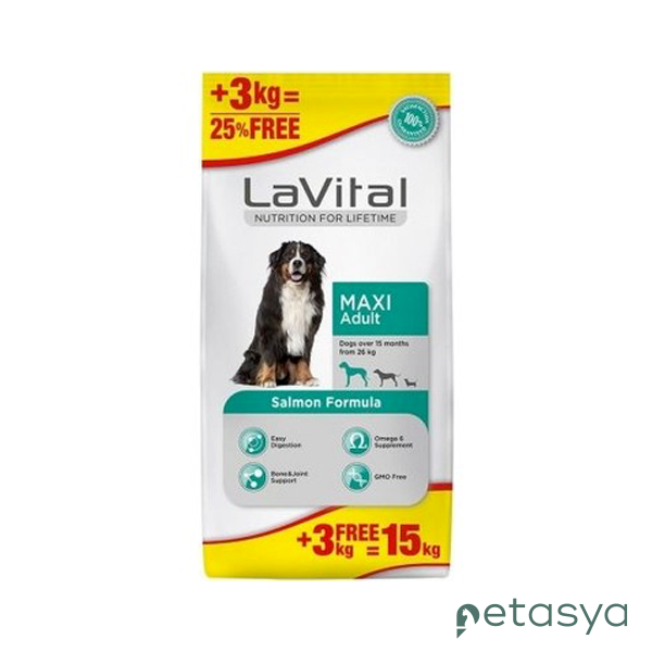 LaVital Somonlu Büyük Irk  Yetişkin Köpek Maması 12+3  Kg