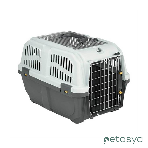 Mps Skudo-2 Iata Tekerleksiz  Kedi ve Köpek Taşıma Kafesi 55x36x35cm (Gri)