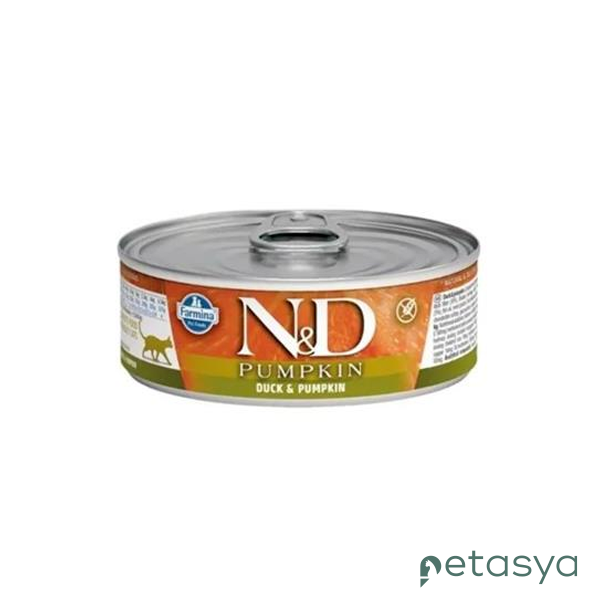 N&D Pumpkin Balkabaklı Ördekli  Tahılsız Yetişkin Kedi Konservesi 70 Gr