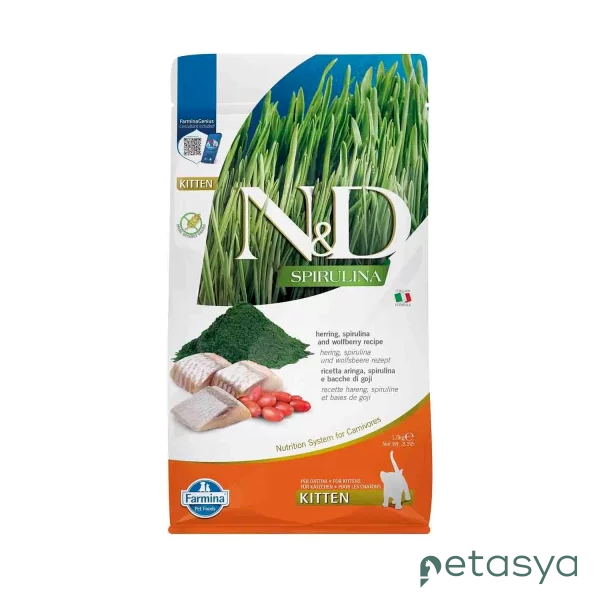 N&D Spirulina Ringa Balıklı Tahılsız  Yavru Kedi Maması 1,5kg