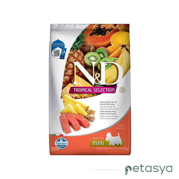 N&D Tropical Selection Somonlu ve  Tropikal Meyveli Küçük Irk Yetişkin Köpek Maması 5kg