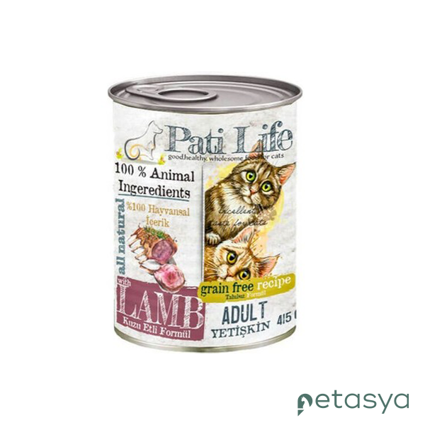 Pati Life Kuzulu Tahılsız  Yetişkin Kedi Konservesi 415gr