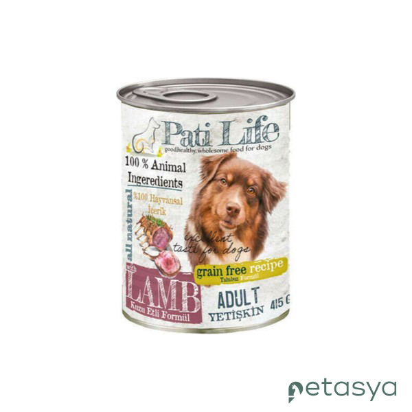 Pati Life Kuzulu Tahılsız  Yetişkin Köpek Konservesi 415gr