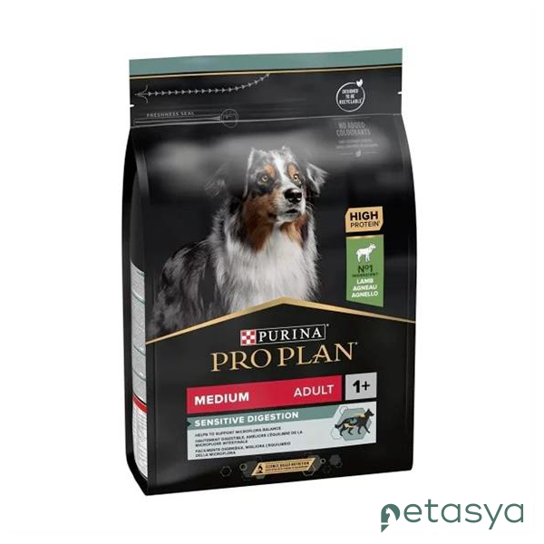 Pro Plan Medium Sensitive Digestion  Kuzulu ve Pirinçli Orta Irk Yetişkin Köpek Maması 3 Kg