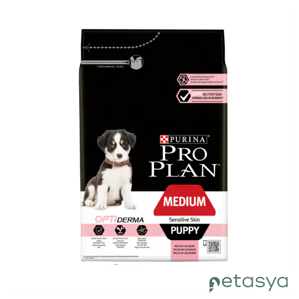 Pro Plan Medium Sensitive Skin  Somonlu ve Pirinçli Yetişkin Orta Irk Köpek Maması 3 Kg