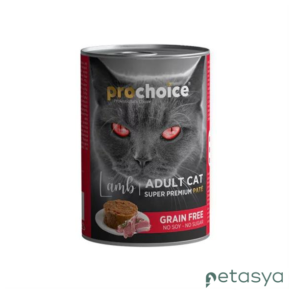 ProChoice Kuzu Etli Şekersiz   Tahılsız Ezme Yetişkin Kedi Konservesi 400 Gr