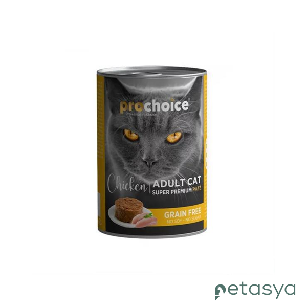 ProChoice Tavuk Etli Şekersiz  Tahılsız Ezme Yetişkin Kedi Konservesi 400 Gr
