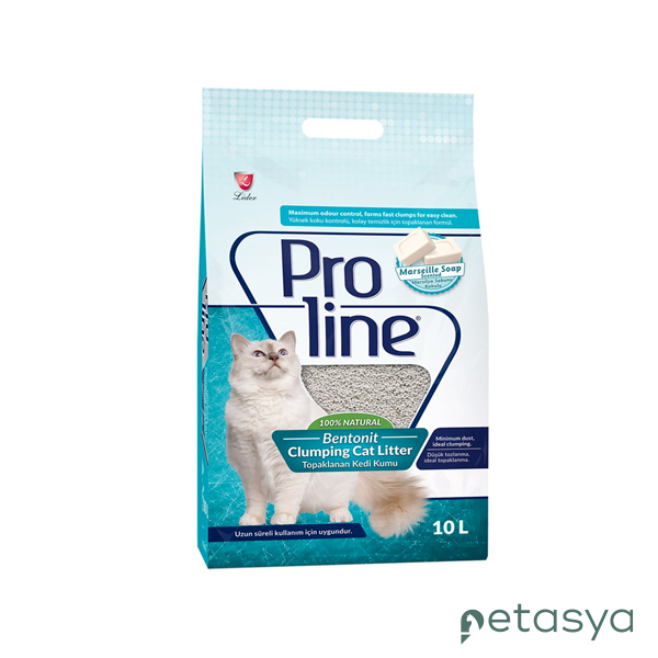 Proline Süper Topaklanan İnce Taneli  Marsilya Sabunu Kokulu Bentonit Kedi Kumu 10lt