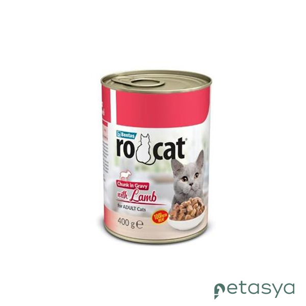 Rocat Sos İçinde Kuzulu  Yetişkin Kedi Konservesi 400gr