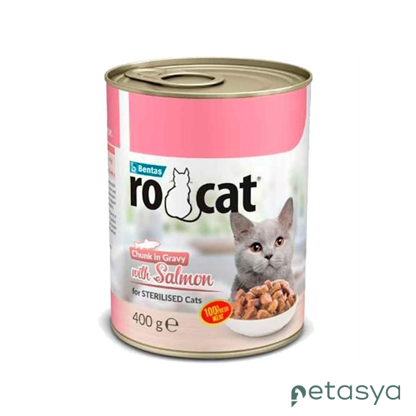 Rocat Sos İçinde Somonlu  Kısırlaştırılmış Yetişkin Kedi Konservesi 400gr