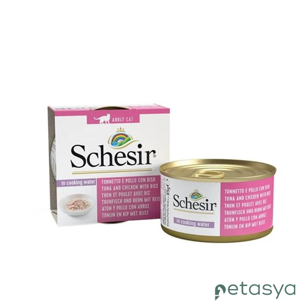 Schesir Ton Balıklı ve Tavuklu Naturel  Kedi Konservesi 85gr