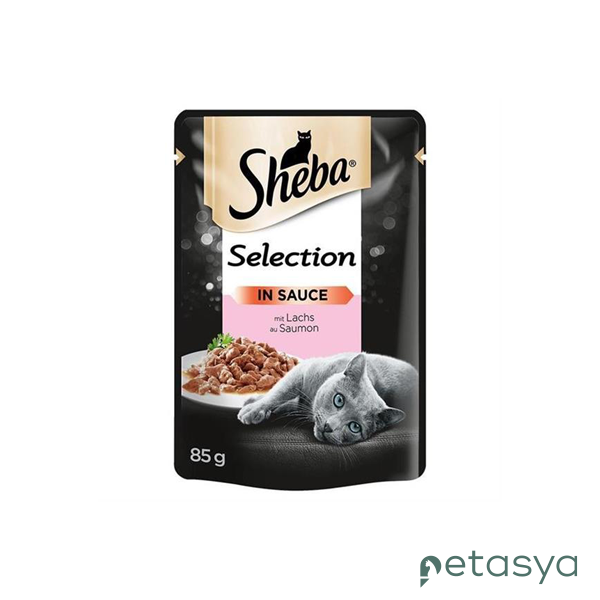 Sheba Pouch Jöle İçinde Somonlu   Yetişkin Kedi Konservesi 85gr