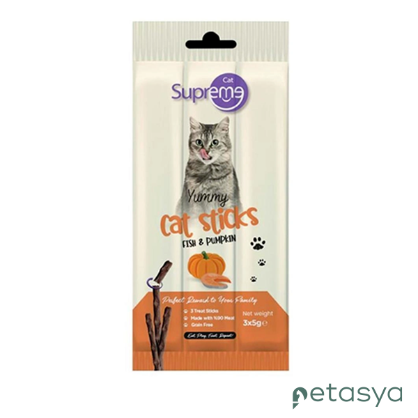 Supreme Sticks Ton Balıklı ve Bal Kabaklı  Kedi Ödül Çubuğu 5gr (3lü)