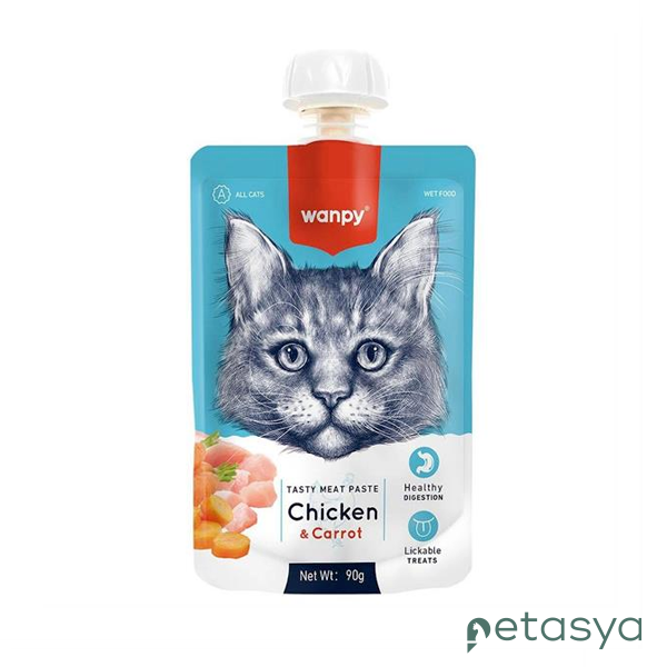 Wanpy Tavuklu ve Havuçlu Ezme Kedi Ödül Maması90gr