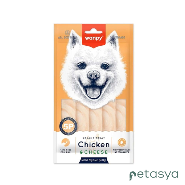 Wanpy Tavuklu ve Peynirli Sıvı   Köpek Ödül Maması 14gr (5li)
