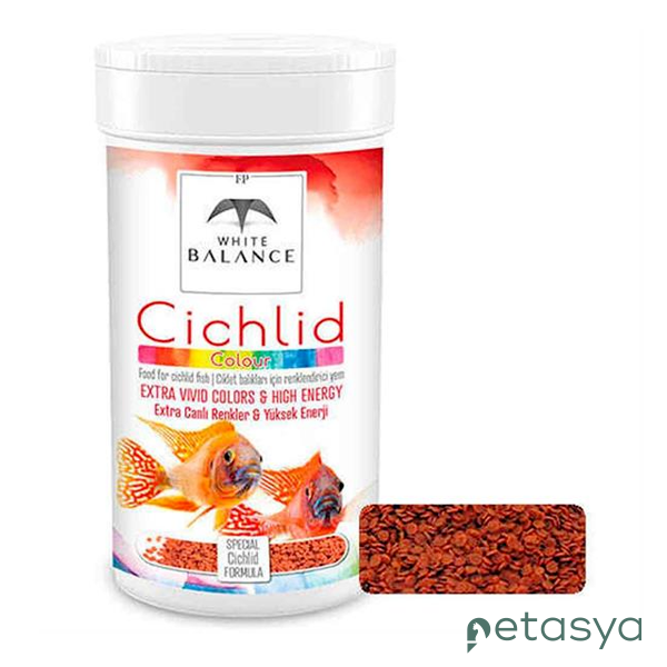 White Balance Cichlid Colour Balık Yemi 250ml
