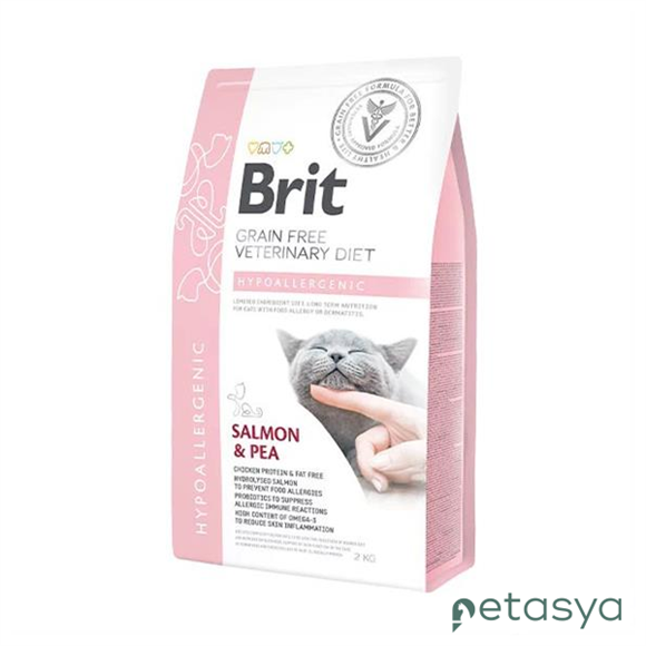 Brit Veterinary Diet Hypo-Allergenic  Cilt Sağlığı Destekleyici Tahılsız Kedi Maması 2 Kg