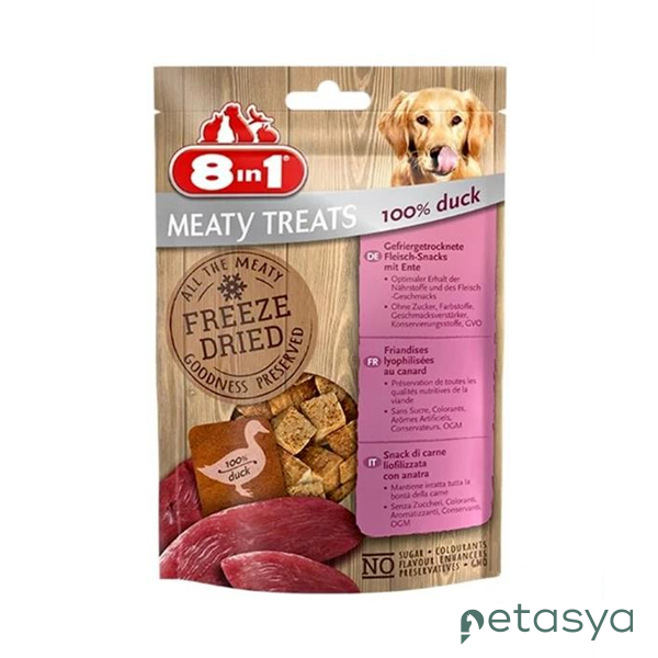 8in1 Freeze Doğal Ördekli Köpek Ödülü 50gr