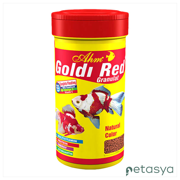 AHM Goldi Red Granulat  Balık Yemi 100 ml