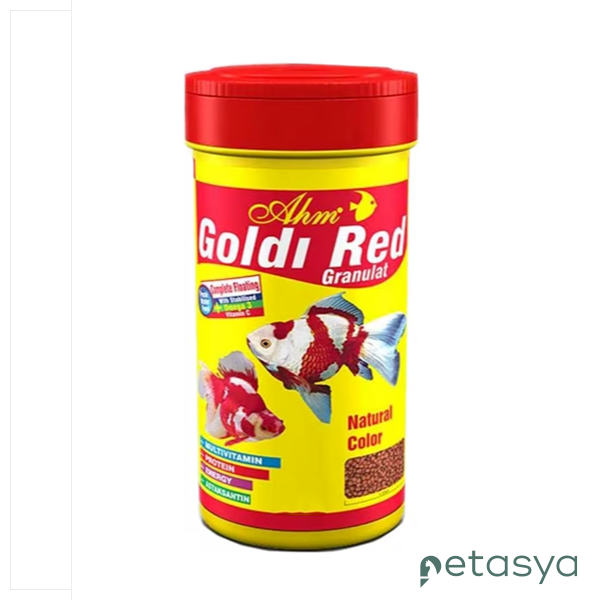 AHM Goldi Red Granulat  Balık Yemi 250 ml