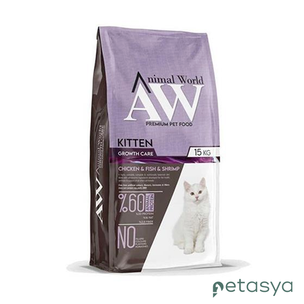 Animal World Tavuklu ve Somonlu  Yavru Kedi Maması 15 Kg
