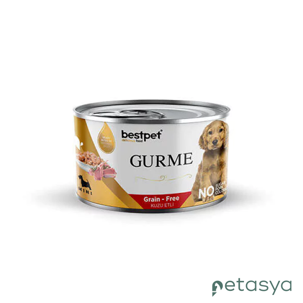 BestPet Gurme Parça Kuzu Etli Jöle Soslu  Tahılsız Küçük Irk Yavru Köpek Konservesi 200 Gr