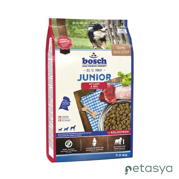 Bosch Junior Kuzulu ve Pirinçli  Tahılsız Yavru Köpek Maması 3 Kg