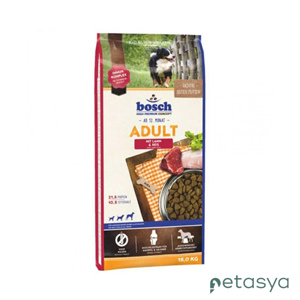 Bosch Kuzulu ve Pirinçli   Tahılsız Yetişkin Köpek Maması 15 Kg