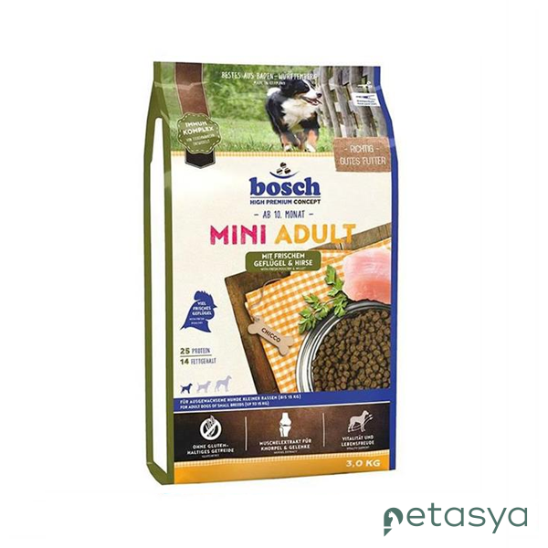 Bosch Mini Taze Kümes Hayvanlı Küçük Irk  Yetişkin Köpek Maması 3 Kg