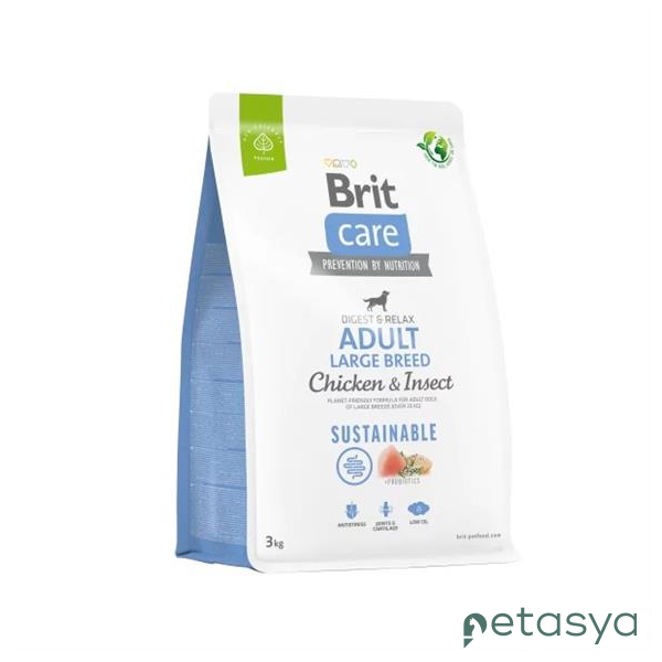 Brit Care Digest&Relax Tavuklu Larva Proteinli  Büyük Irk Yetişkin Köpek Maması 3 Kg