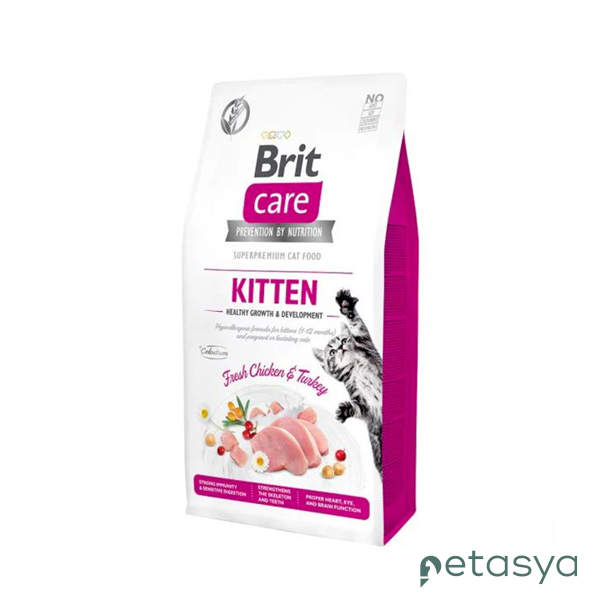 Brit Care Hypo-Allergenic  Tavuklu ve Hindili Tahılsız Yavru Kedi Maması 7 Kg