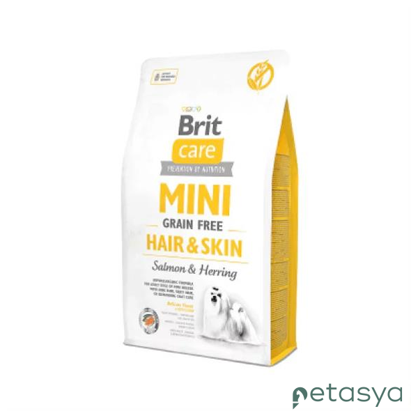 Brit Care Mini Hair Skin Somonlu ve Ringa Balıklı   Tahılsız Köpek Maması 2 Kg
