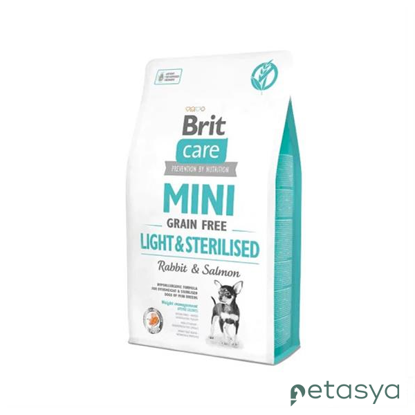 Brit Care Mini Light Sterillised Tavşanlı  Tahılsız Köpek Maması 2 Kg