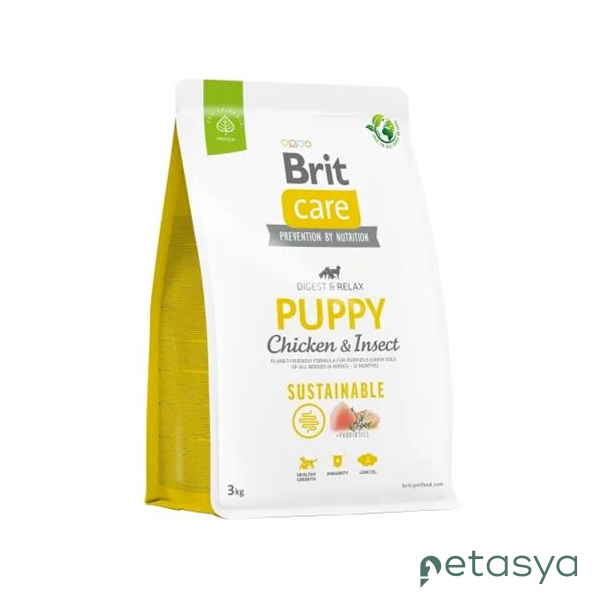 Brit Care Puppy Digest&Relax   Tavuklu Larva Proteinli Yavru Köpek Maması 3 Kg