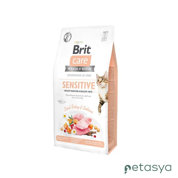 Brit Care Sensitive Hypo-Allergenic  Sindirim Sistemi Destekleyici Tahılsız Yetişkin Kedi Maması 2 Kg