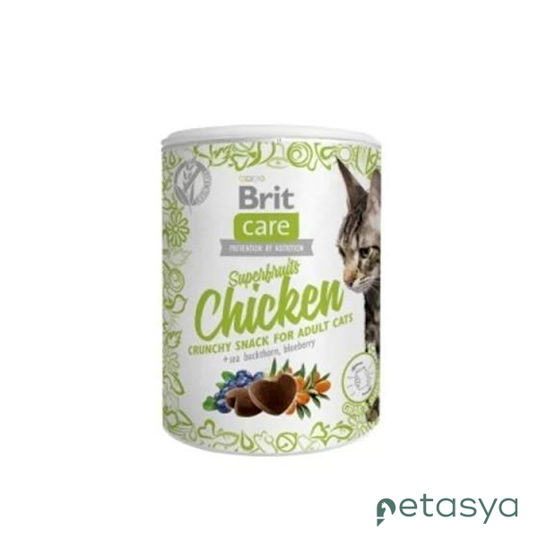 Brit Care Superfruits Tavuklu ve Yaban Mersinli  Kıtır Kedi Ödül Maması 100 Gr
