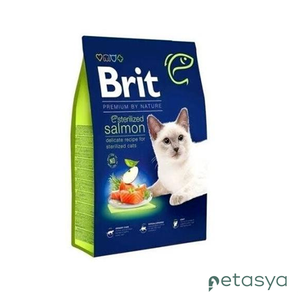 Brit Premium By Nature Somonlu  Kısırlaştırılmış Yetişkin Kedi Maması 8 Kg