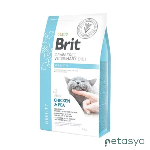 Brit Veterinary Diet Obesity  Kilo Kontrolü İçin Tahılsız Kedi Maması 2 Kg