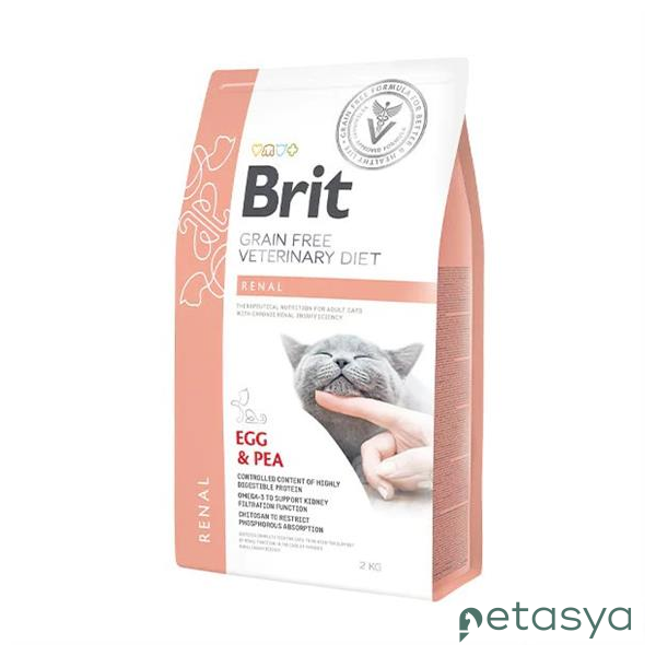 Brit Veterinary Diet Renal   Böbrek Yetmezliği olan Kediler için Tahılsız Kedi Maması 2 Kg